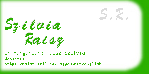 szilvia raisz business card